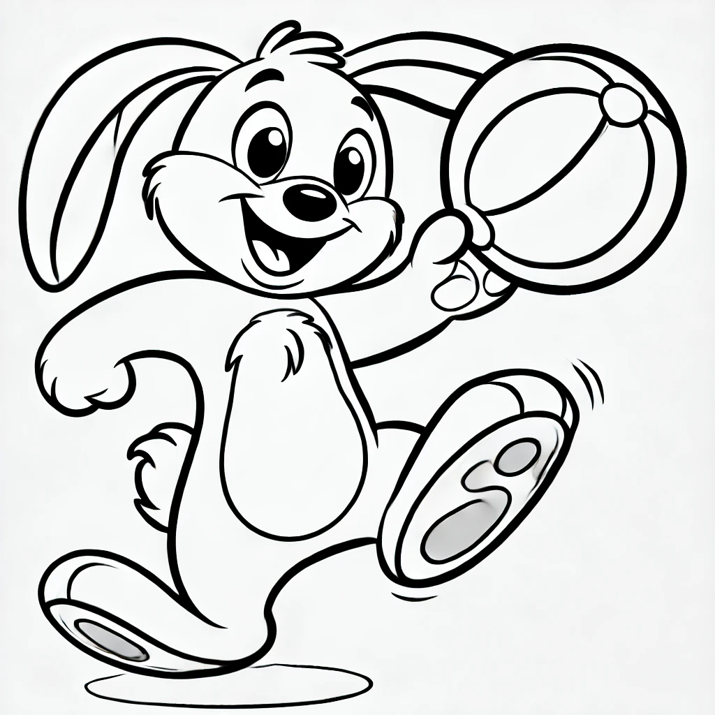 Simple Bunny Coloring Page