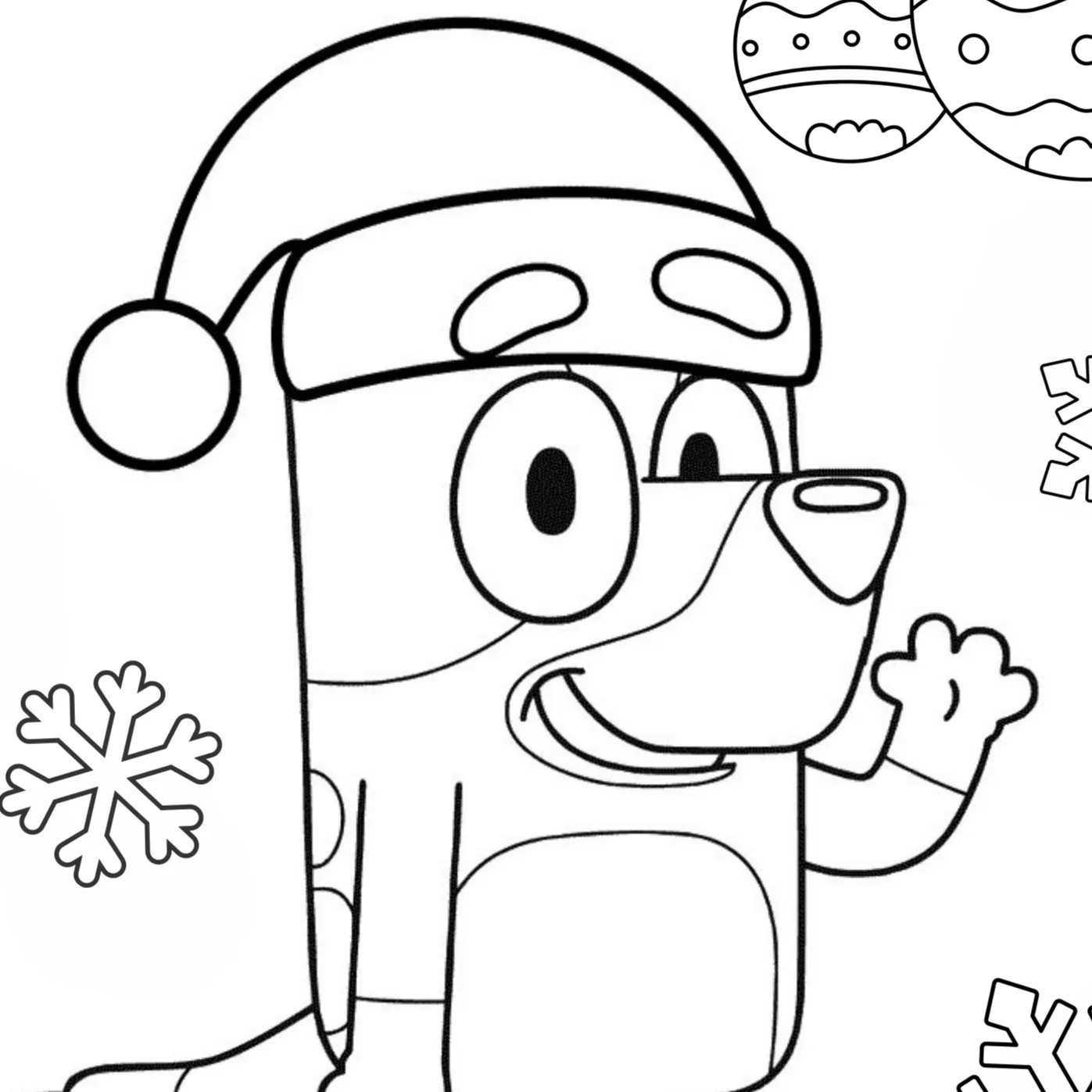 Bluey Christmas Coloring Page: Festive Fun for Kids