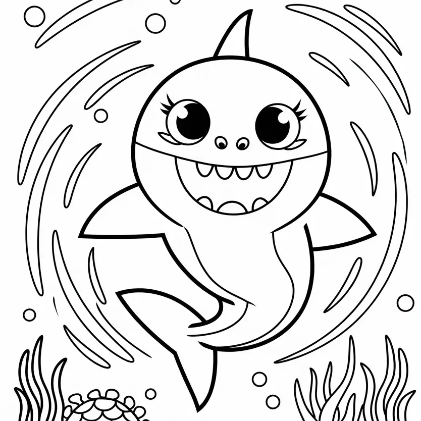 Baby Shark Coloring Pages