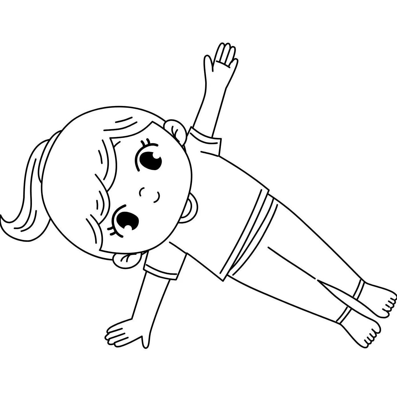 Kids Yoga Coloring Page