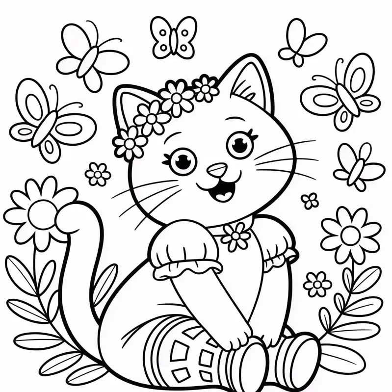 Squishy Cats Coloring Pages